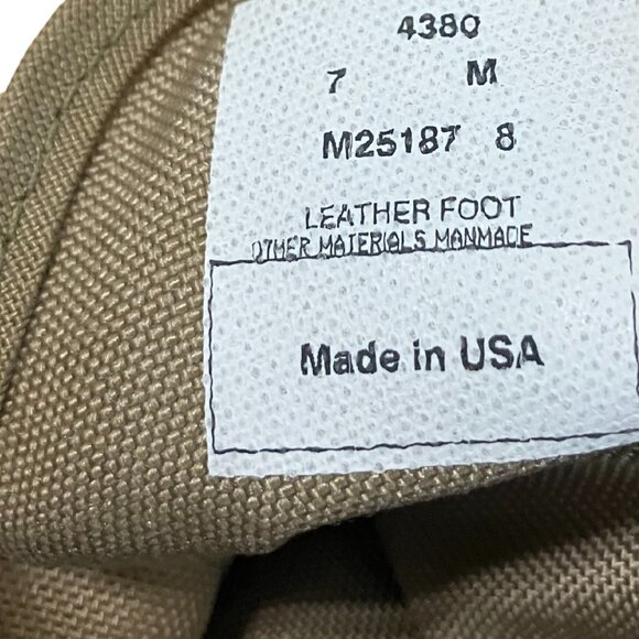 Corcoran 4380 Tan Suede Combat Boots 7M Leather Vibram Sole Made in USA - Picture 7 of 7